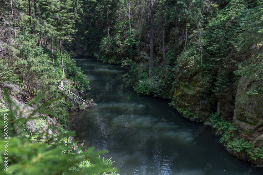Obere Schleuse an der Kirnitzsch im Elbsandsteingebrige Obere Schleuse an der Kirnitzsch im Elbsandsteingebrige