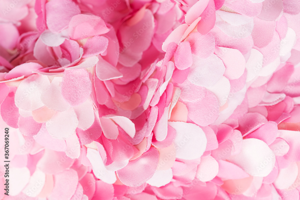 Tender pink textile petals texture