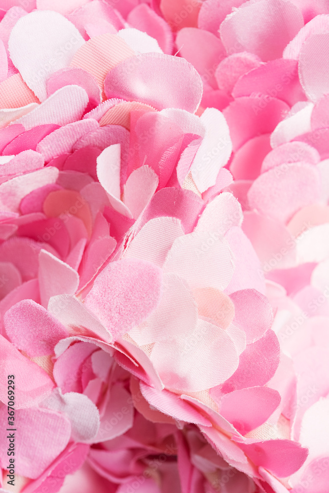 Obraz premium Wavy composition of amazing pink textile petals