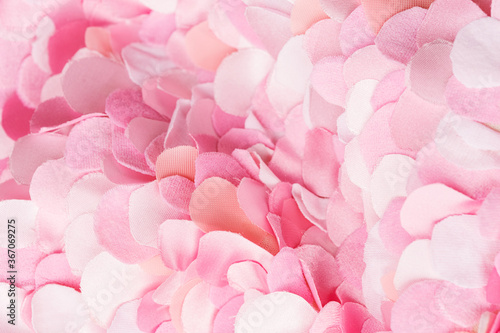 Tender spring pink textile petals background
