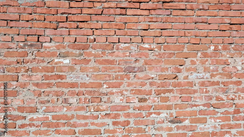 Old brick wall of a building