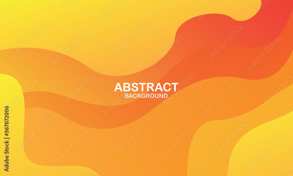 Fototapeta Liquid color background design. Orange elements with fluid gradient. Dynamic shapes composition. Eps10 vector