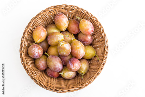 Fresh juicy prunes