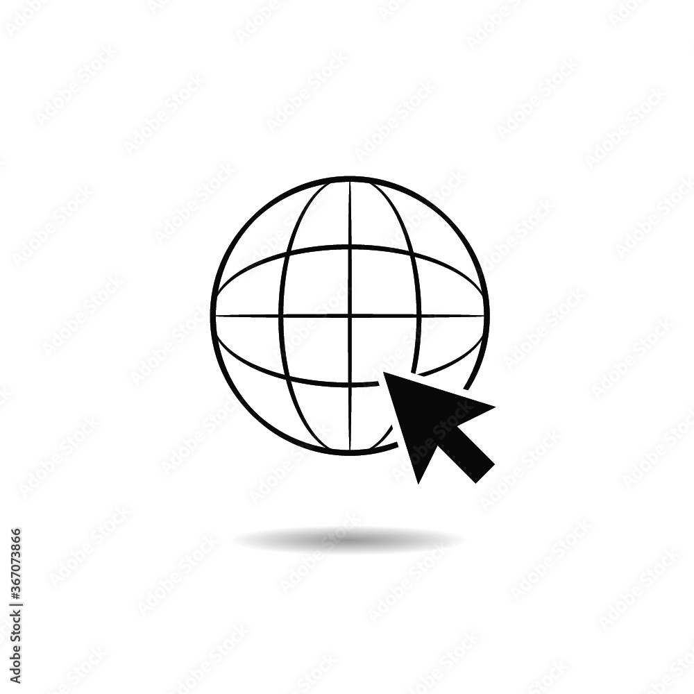 Go To Website icon with shadow Go To Website icon with shadow