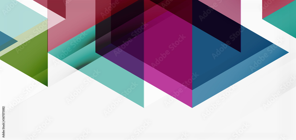 Geometric abstract background, mosaic triangle and hexagon shapes. Trendy abstract layout template for business or technology presentation, internet poster or web brochure cover, wallpaper Geometric abstract background, mosaic triangle and hexagon shapes. Trendy abstract layout template for business or technology presentation, internet poster or web brochure cover, wallpaper