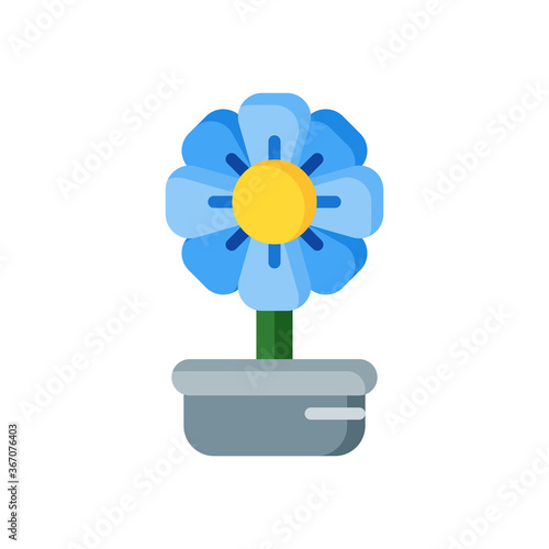 flower icon in flat style. vector illustration for graphic designer, website, UI isolated on white background. EPS 10