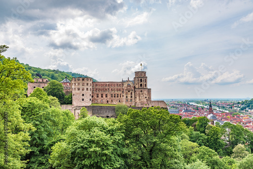 Panoramic view of the Heidelberger Schloss, Heidelberg, Germany