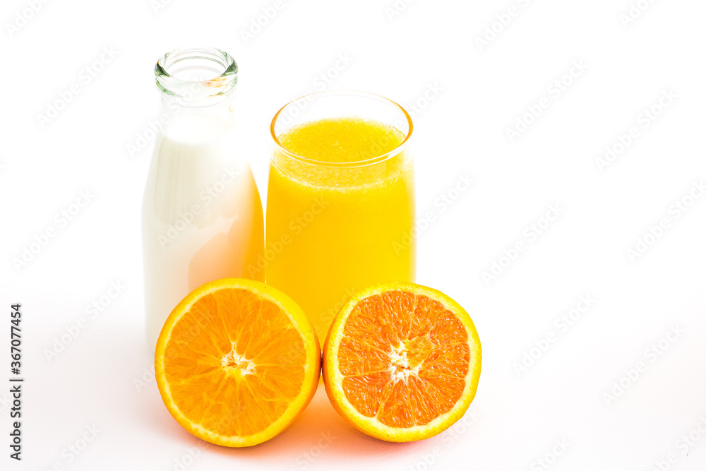 Fresh fruit milk orange juice drink Fresh fruit milk orange juice drink