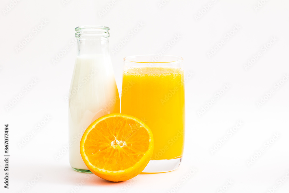 Fresh fruit milk orange juice drink Fresh fruit milk orange juice drink
