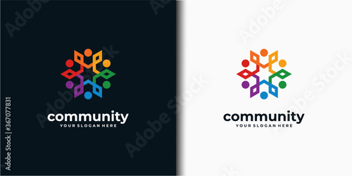 Creative Colorful social group logo