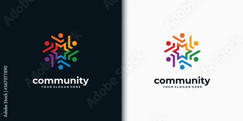 creative Colorful social group logo