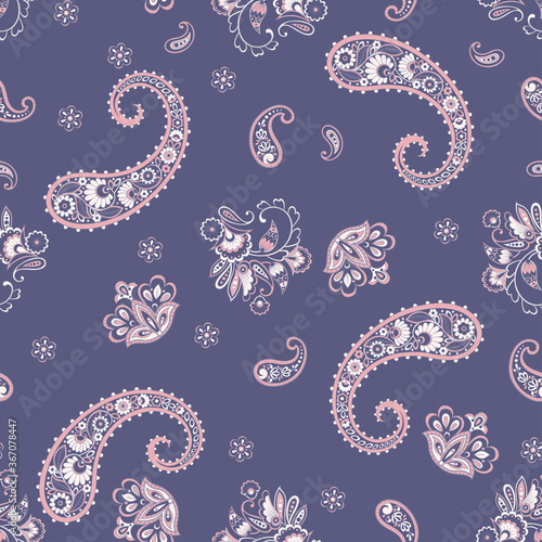 Paisley seamless pattern. Vector floral ornament