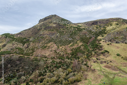 Hill called Arthurs in Holyrood Park also called Kings or Queens Park in Edinburgh city, Scotland, UK