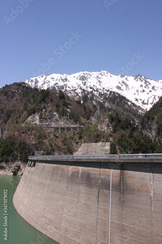 Kurobe Dam and Lake in Japan North Alps © 01