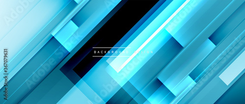 Dynamic lines on fluid color gradient. Trendy geometric abstract background for your text, logo or graphics