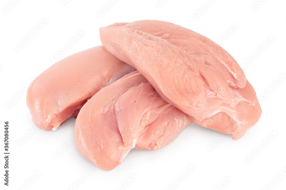 Fresh chicken fillet isolated on white background with clipping path and full depth of field. Fresh chicken fillet isolated on white background with clipping path and full depth of field.