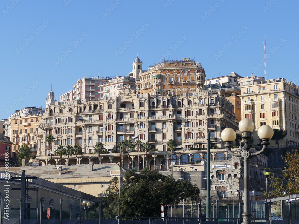 Fototapeta premium Blick auf Genua Italien View of Genoa Italy