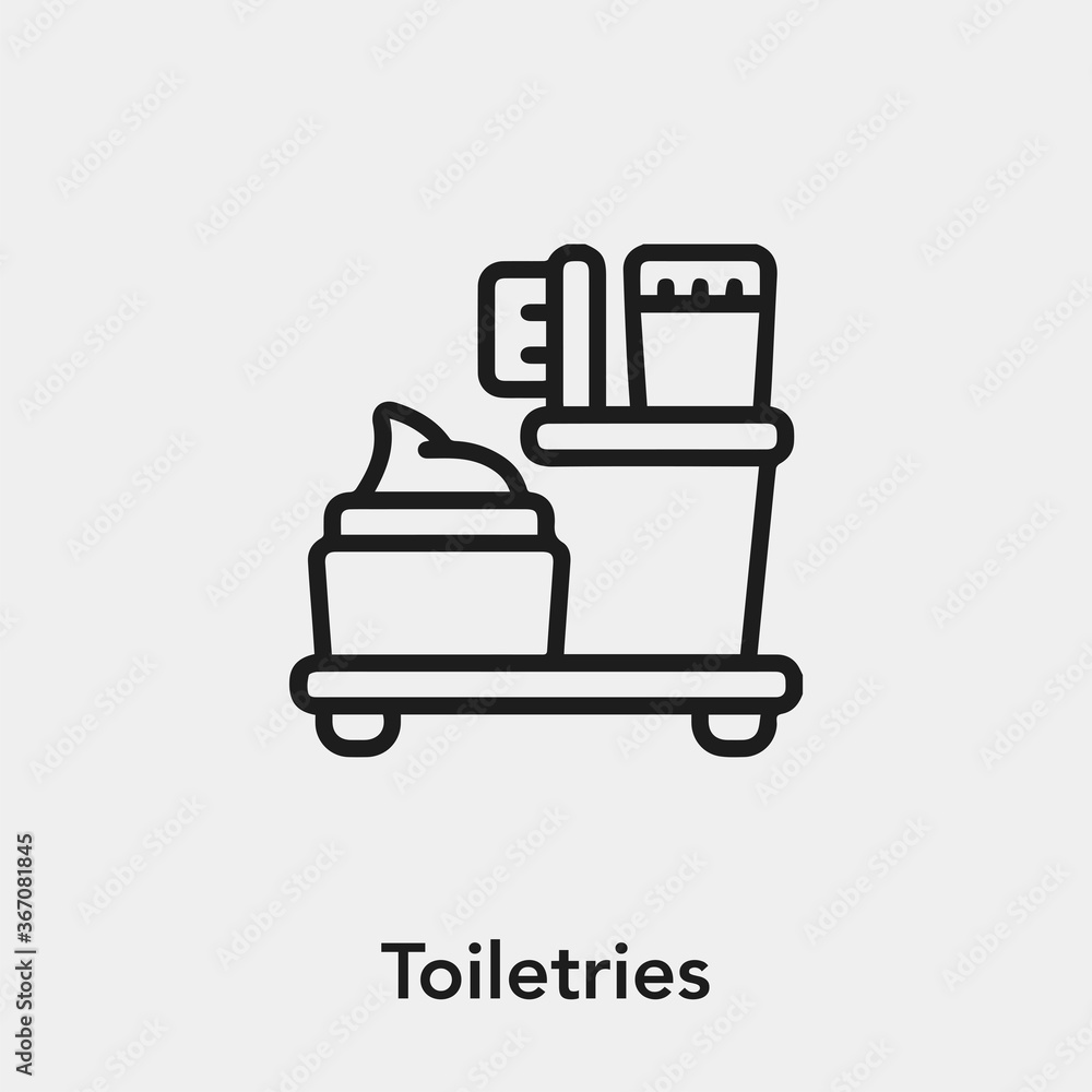 toiletries icon vector sign symbol toiletries icon vector sign symbol