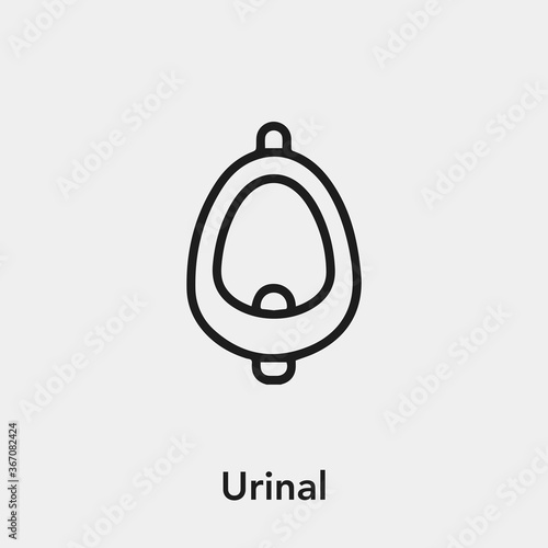 urinal icon vector sign symbol