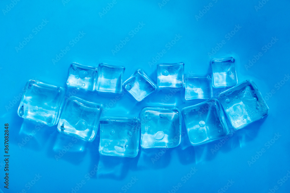 Cool and transparent ice cubes in summer Cool and transparent ice cubes in summer