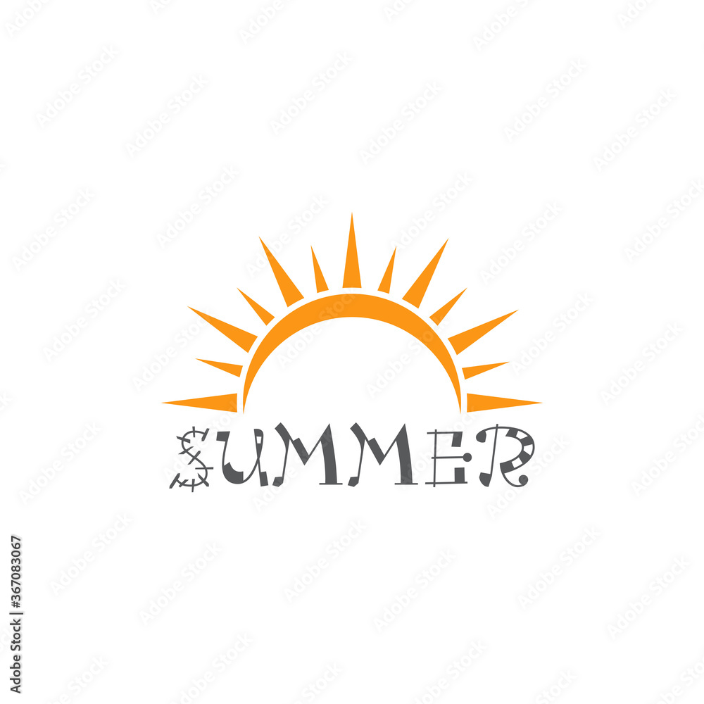 Obraz premium Sun Vector illustration Icon
