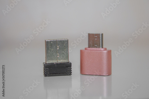 usb flash drive, usb flash memory, OTG and pendrive, micro photography, phone OTG photo