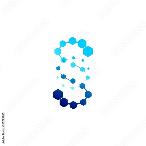 S Double Helix Logo Design Idea photo