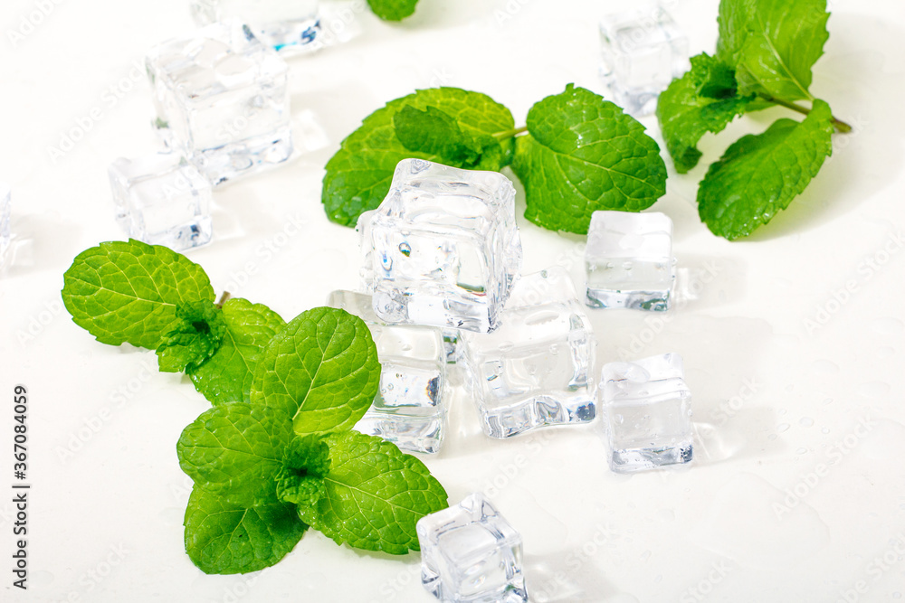 Cool and transparent ice cubes in summer Cool and transparent ice cubes in summer