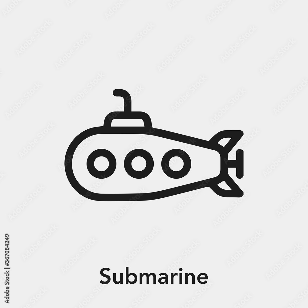 submarine icon vector sign symbol submarine icon vector sign symbol