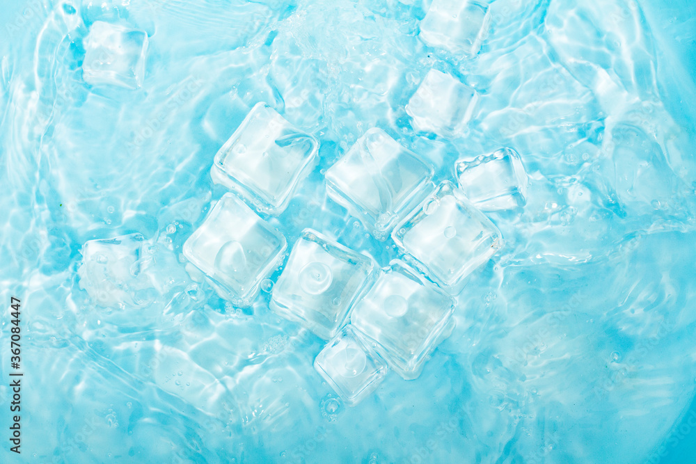 Cool and transparent ice cubes in summer Cool and transparent ice cubes in summer