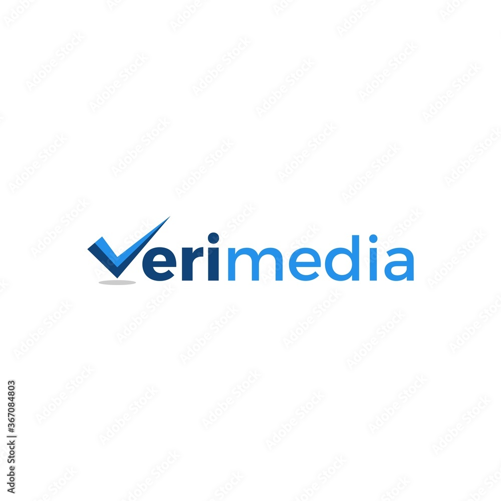 Check Mark Verify Logo Design Idea