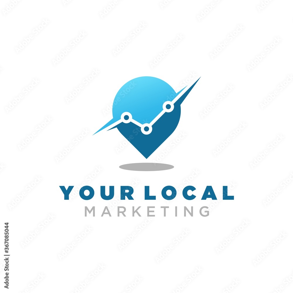 Marketing Pin Logo Design Marketing Pin Logo Design