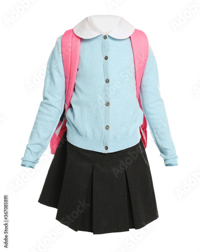 School uniform for girl on white background © New Africa
