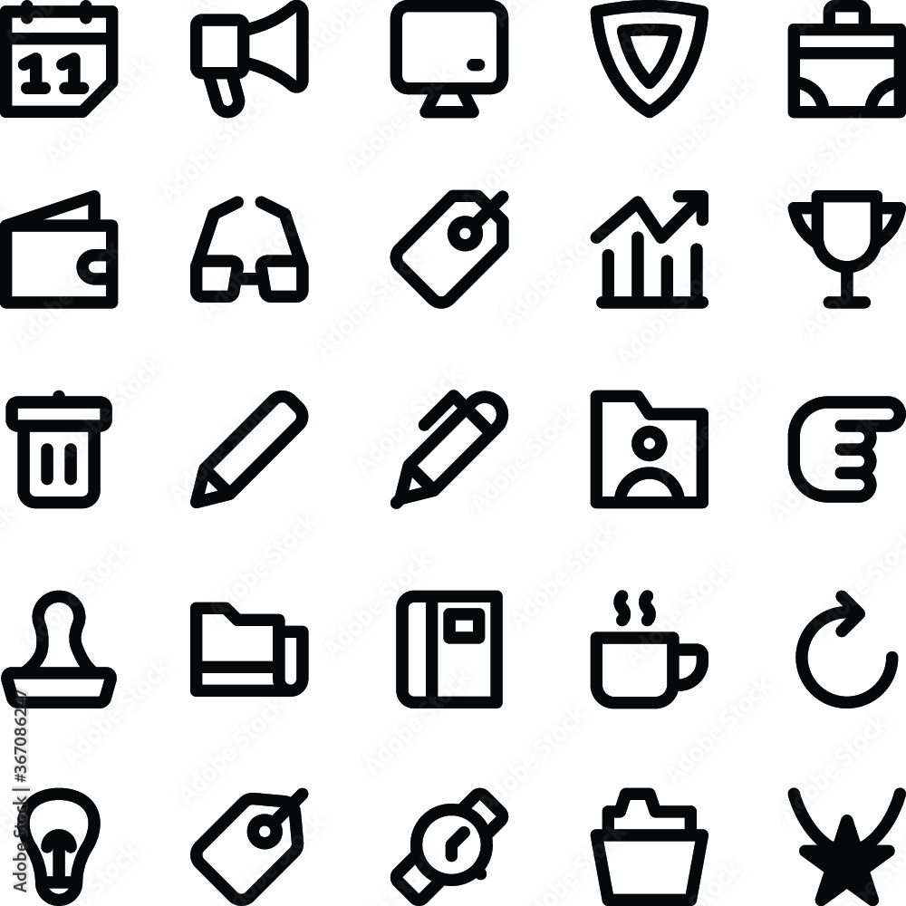 Banking and Finance Line Vector Icons 11 Banking and Finance Line Vector Icons 11