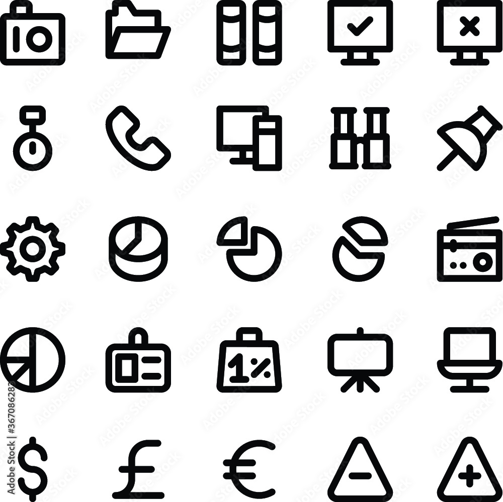 Banking and Finance Line Vector Icons 13 Banking and Finance Line Vector Icons 13