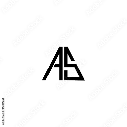 Free Download letter AS, SA triangle shape Logo Template Vector Design white background - GFXLoad