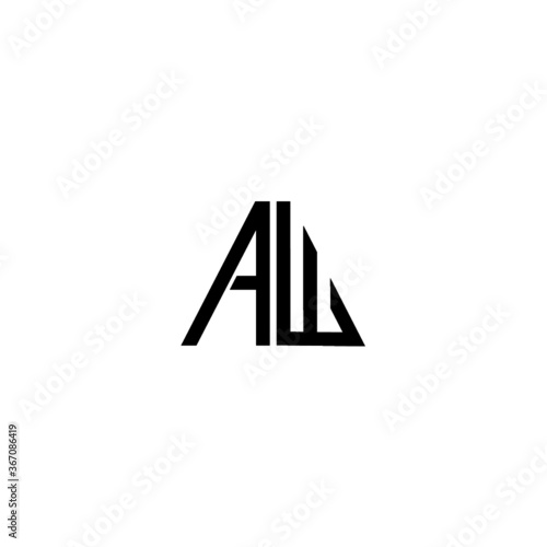 Free Download letter AW, WA  triangle shape Logo Template Vector Design white background - GFXLoad