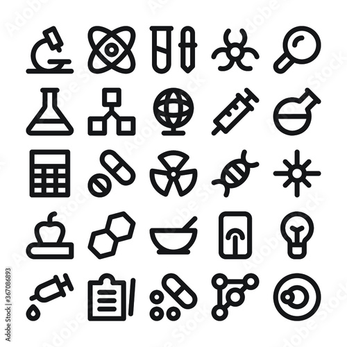 Science and Technology Line Vector Icons 1