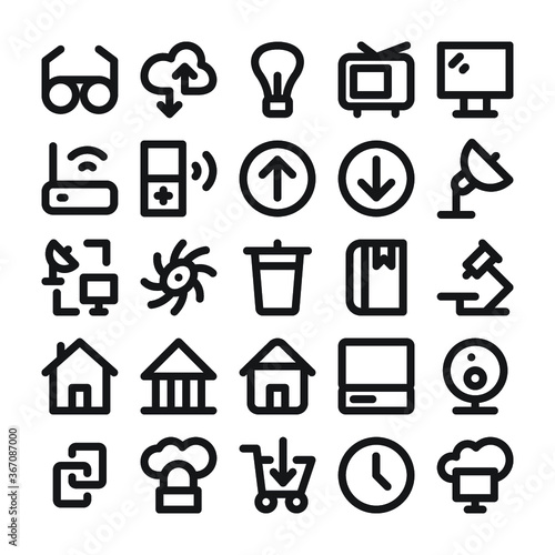 Science and Technology Line Vector Icons 9