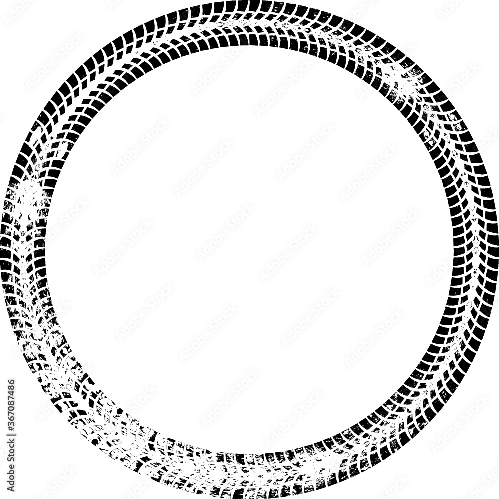 Vector Print Textured Tire Track . border frame . Design Element .Bike thread silhouette Vector Print Textured Tire Track . border frame . Design Element .Bike thread silhouette