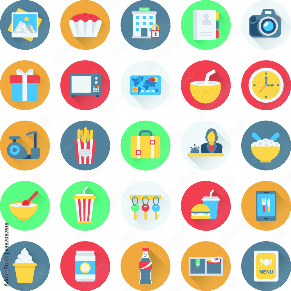 Hotel and Restaurant Vector Icons 4 Hotel and Restaurant Vector Icons 4