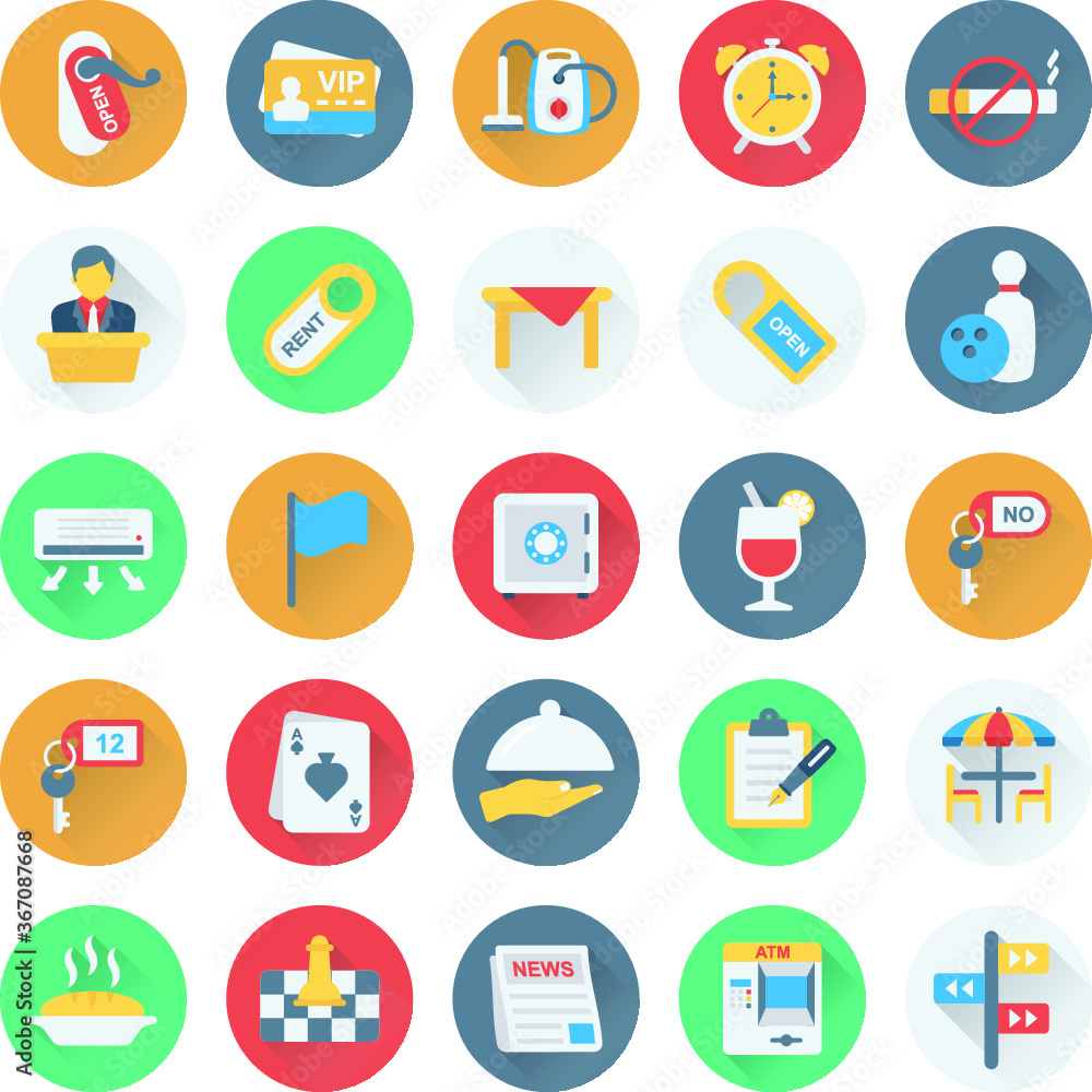 Hotel and Restaurant Vector Icons 6 Hotel and Restaurant Vector Icons 6