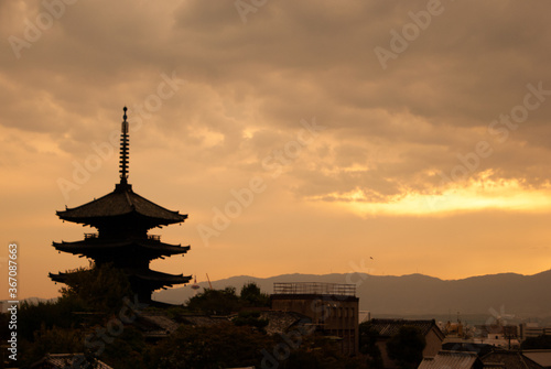 Sunset at a Japanese Temple