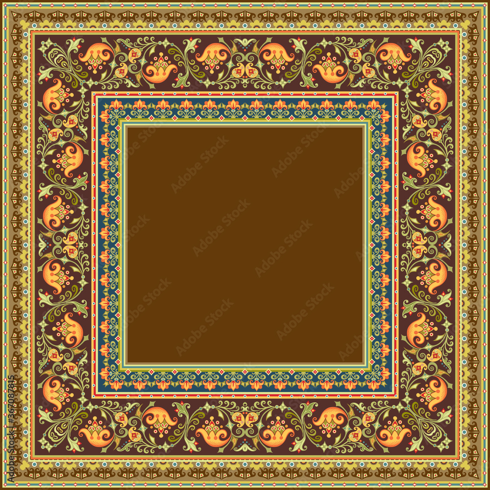 Vector decorative floral ethnic illustration Vector decorative floral ethnic illustration