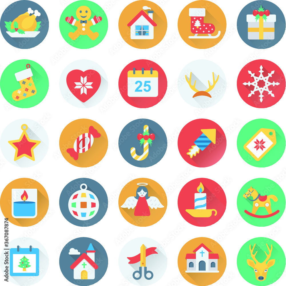 Christmas, Party and Celebration Vector Icons 2 Christmas, Party and Celebration Vector Icons 2