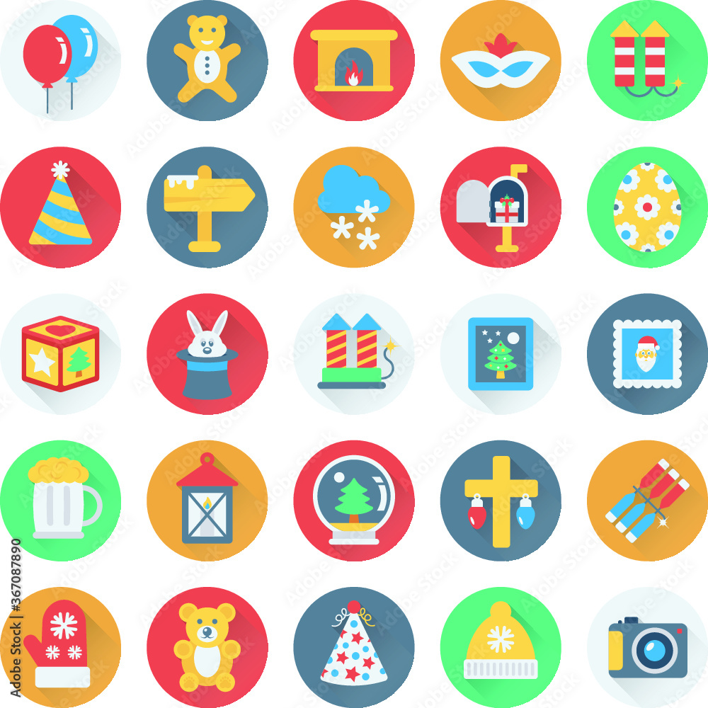 Christmas, Party and Celebration Vector Icons 3 Christmas, Party and Celebration Vector Icons 3