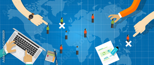 employee management reorganization firing layoff and workforce placement and outplacement in labor market company corporate