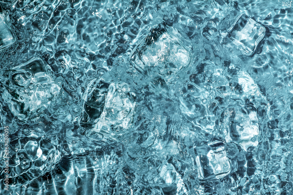 Cool and transparent ice cubes in summer Cool and transparent ice cubes in summer