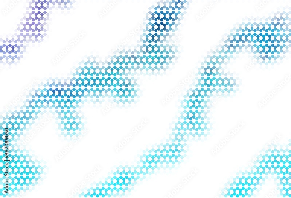 Fototapeta premium Light Red vector background with set of hexagons.