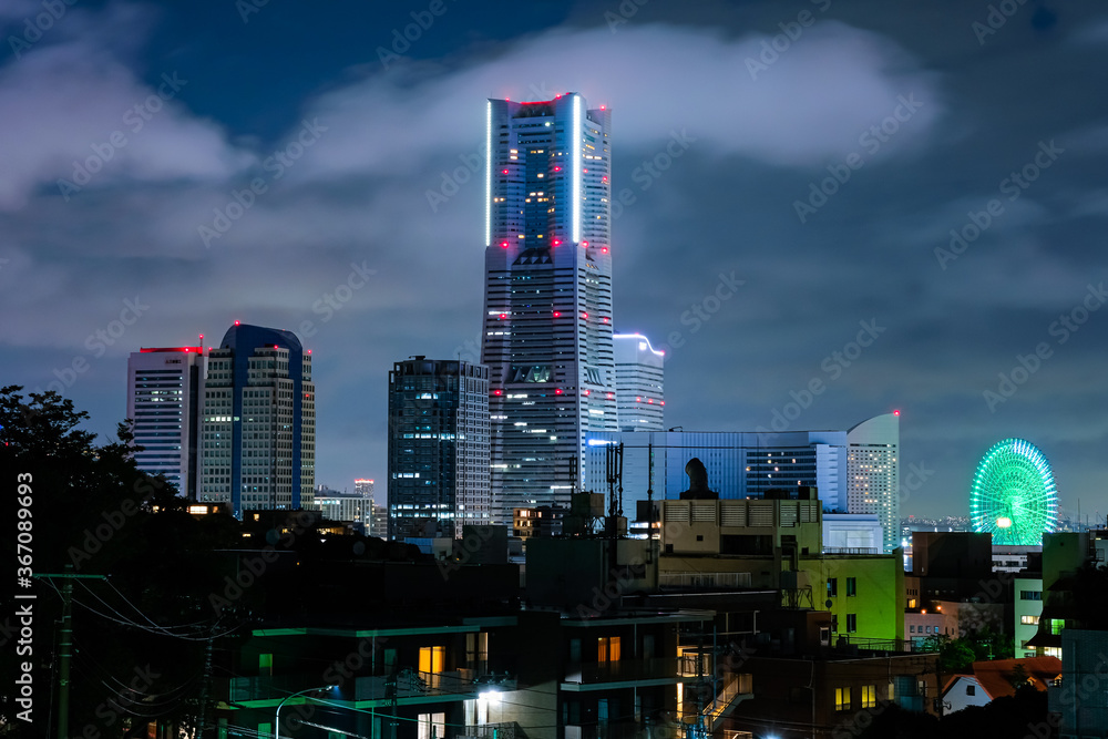 横浜市 野毛山公園展望台からの夜景 横浜市 野毛山公園展望台からの夜景